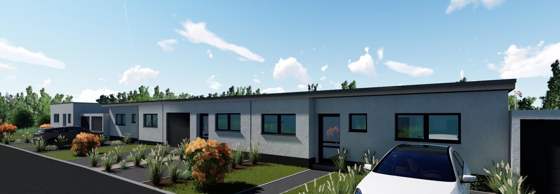 Bungalow-Anlage in Bergisch-Gladbach-Moitzfeld als Visualisierung