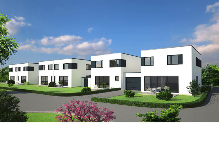 Häuser in Gummersbach - Visualisierung vom Architekten